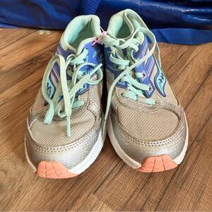 Saucony Kids' Silver and Blue Sneakers